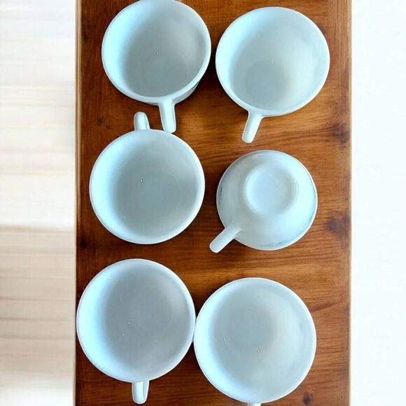 Pyrex morning blue flower VIINTAGE mugs - set of six - Picture 2 of 4